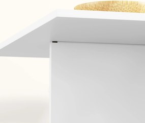 HOMCOM Składany Stół dla 2-4 osób, Składany Stół Kuchenny z Przesrzenią do Przechowywania, Rozkładany na Kołach, Biały