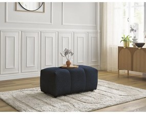 Niebieski podnóżek z materiału bouclé Roxelane – Bobochic Paris