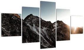 Obraz skalistego pasma górskiego (125x70 cm)