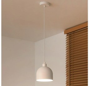 Duolla - Lampa wisząca na lince IRONLINE 1xE27/15W/230V śr. 17 cm biała
