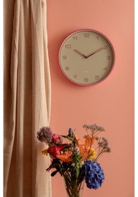 Karlsson 6013BP designerski zegar ścienny różowy,średnica  40 cm