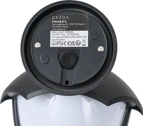 Inteligentna zewnętrzna lampa ścienna czarna z opalowym szkłem, w tym LED IP54 - Classica