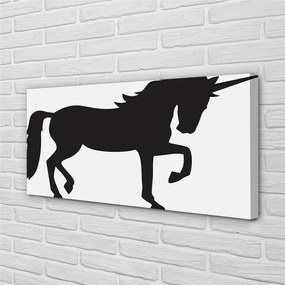 Obraz drukowany na płótnie Mistyczny Czarny Jednorożec