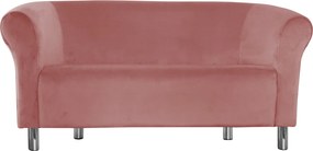 Sofa Milo tkanina Welur : Kolor nogi - Chrom, Kolor tkaniny - VELVET - MG58, Typ tkaniny - Velvet, Wysokość nogi - 15 cm