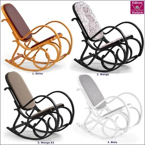 Drewniany fotel bujany do pokoju wenge N1-A22