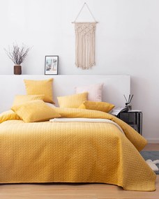 Narzuta na łóżko Silky Chic 220x240cm yellow
