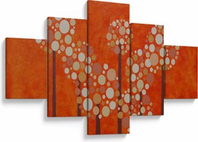 Obraz - Pomarańczowy las (125x70 cm)