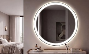 Lustro Okrągłe do Sypialni Podświetlane LED L76