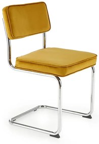 Musztardowe Krzesło Bauhaus Na Płozach Z5-S43