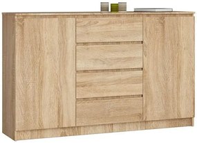 Skandynawska komoda do pokoju dziecięcego dąb sonoma - Bedixo 3X