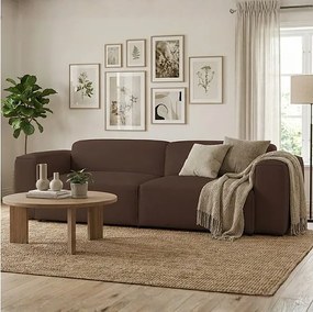 HUNZA – sofa 3-osobowa z funkcją spania 152x202 cm, tkanina Fjord 47 brązowa