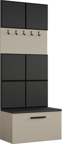 Masseno Garderoba MODULO 80,6/204/40 cm do Przedpokoju Nowoczesna Kaszmir