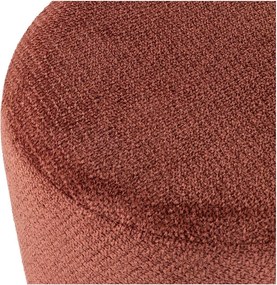Czerwony puf z materiału bouclé Islen – WOOOD