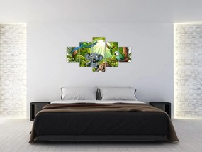 Obraz - Wesołe zwierzątka (125x70 cm)