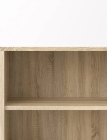 Niski regał biurowy z dwoma półkami Prima dąb sonoma