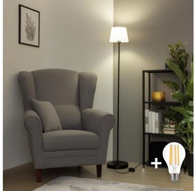 Brilagi - Lampa stojąca LED CERIA 1xE27/40W/230V śr. 20,5 cm biała/czarna