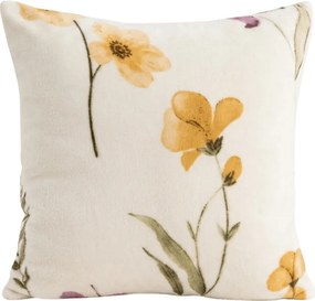Dwustronna poszewka na poduszkę DUO SENSE WILDELLA 45x45 cm mikroplusz/flanela, kremowy
