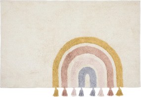 Bawełniany dywan dziecięcy odpowiedni do prania/tkany ręcznie w kolorze kości słoniowej 90x150 cm Tadea – Kave Home