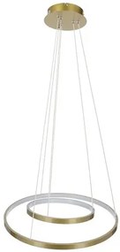 Złota lampa wisząca LED z dwoma ringami o różnej średnicy - 2X V082 G1-S08