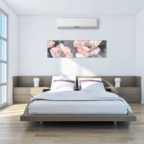 Obraz - Szkic kwiatów (170x50 cm)
