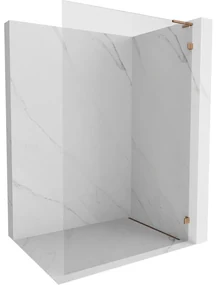 Mexen Lunar L ścianka prysznicowa Walk-in prawa 50 x 200 cm, transparent 8 mm, różowe złoto - 830L-050-000-60-00-P
