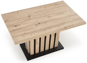 LAMELLO stół rozkładany 130-180/80 cm dąb artisan/czarny, na jednej nodze