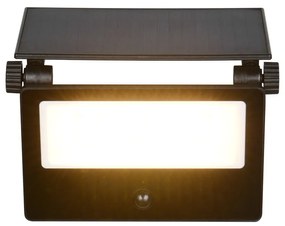 Lampa zewnętrzna ścienna LED z czujnikiem ruchu solarna (wysokość 17,5 cm) Moura – Trio