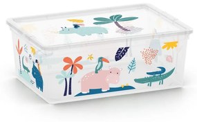 Biały plastikowy pojemnik dziecięcy 37x26x15 cm C Box Style – KIS