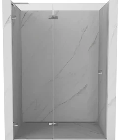 Mexen Lunar L drzwi prysznicowe uchylne lewe 130 cm, transparent, chrom - 834L-130-000-01-00-L