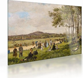 Obraz na szkle - French 19th Century, Race Course at Longchamps, reprodukcje (70x50 cm)