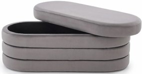 Nowoczesna szara pufa ze schowkiem L3-H06