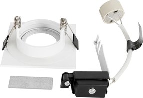 Zestaw 6 kwadratowych opraw wpuszczanych biały GU10 50 mm IP44 - Xena