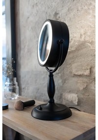Lampa stołowa w kolorze matowej czerni ze szklanym kloszem (wysokość 36 cm) Face – Markslöjd
