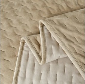 Aksamitna narzuta na łóżko ASTRALIA, beżowy Rozmiar: 200 x 220 cm