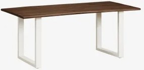 Prostokątny Stół Ogrodowy 180x90 Cm Z Drewna Akacjowego I Stali Maupi Gardenia Biel - Sklum