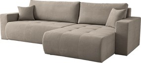 Uniwersalny narożnik do salonu Kora - tkanina Wind, ciepły szary