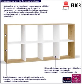 Regał komorowy dąb artisan + biały - Begonis 5x