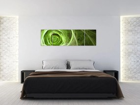 Obraz - Abstrakcyjny zielony róż (170x50 cm)