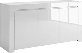 Biała komoda Amaretto 162 cm, w wysokim połysku