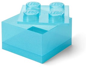 Jasnoniebieski plastikowy pojemnik dziecięcy 25x25x18 cm – LEGO®