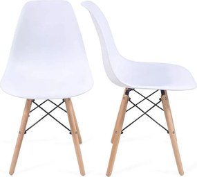 Zestaw krzeseł do jadalni z plastikowym siedziskiem, 2 sztuk