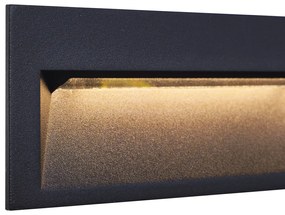 Zewnetrzna Nowoczesna lampa ścienna wpuszczana czarna 28 cm z LED IP65 - Mert Nowoczesny Oswietlenie zewnetrzne