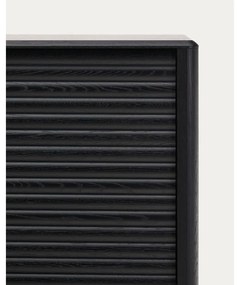 Czarna szafka w dekorze dębu 104,5x144x40 cm Lenon – Kave Home