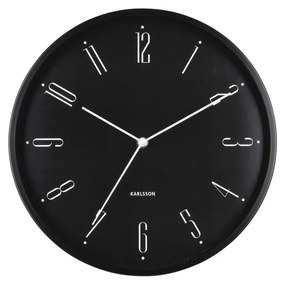 Karlsson 5988BK designerski zegar ścienny czarny,średnica 30 cm