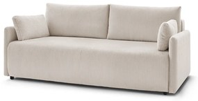 Beżowa sztruksowa rozkładana sofa 211 cm Marcel – Bobochic Paris