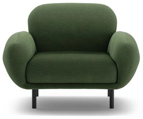 Zielony fotel z materiału bouclé Poppy – Micadoni