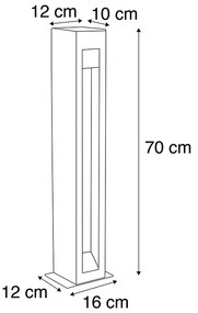 Zewnetrzna Nowoczesna lampa zewnętrzna szara 70cm - Sneezy Nowoczesny Oswietlenie zewnetrzne