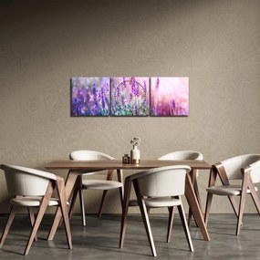 Obraz - Lawenda w słońcu (z zegarem) (90x30 cm)