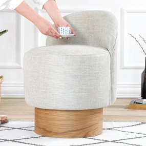 Taboret Barren Puf Light Grey
