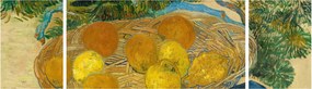Obraz - Vincent van Gogh, Still Life of  Oranges and Lemons with  Blue Gloves, reprodukcje (170x50 cm)